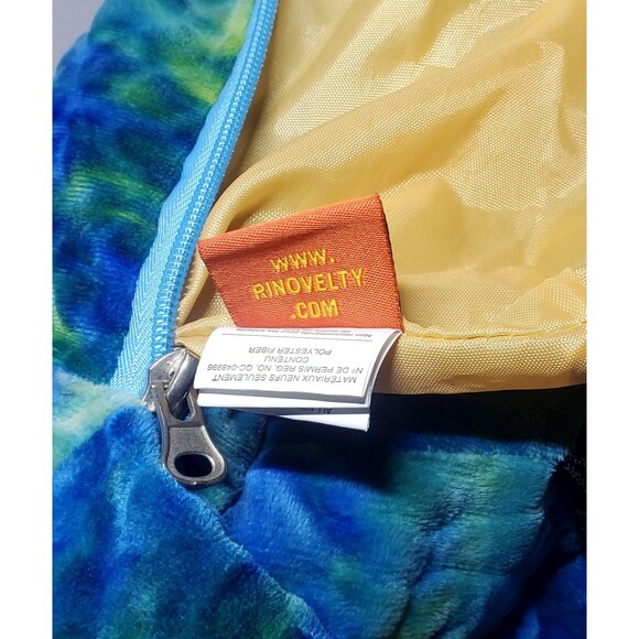 Adventure Planet  21"Triceratops Dinosaur Backpack Tie Dye Blue Stuffed Animal - Picture 6 of 12